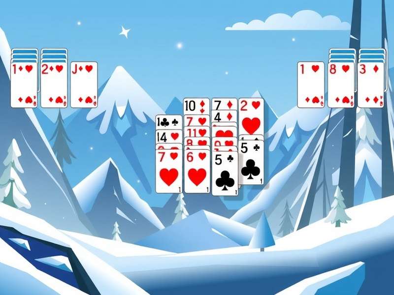 Klondike Solitaire game layout on a digital tablet