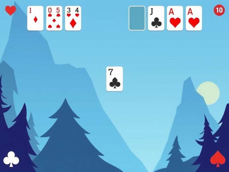Klondike Solitaire game screen showing cards and layout