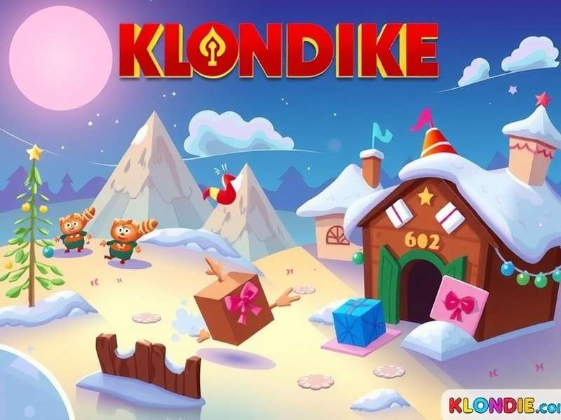 Klondike Solitaire cards arranged in strategic gameplay on a wooden table