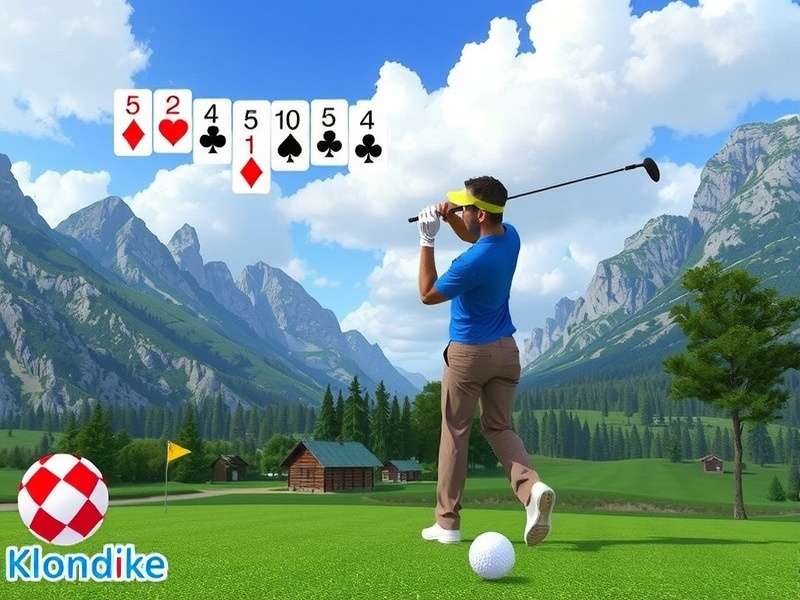 Klondike Solitaire Golf gameplay screen showing card layout and scoring