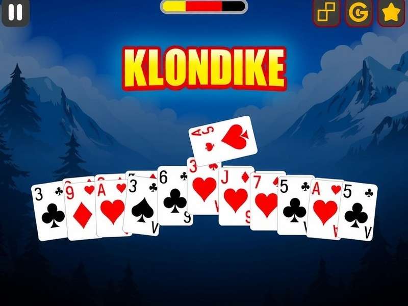 Klondike Solitaire gameplay with strategic card placement showing potential moves