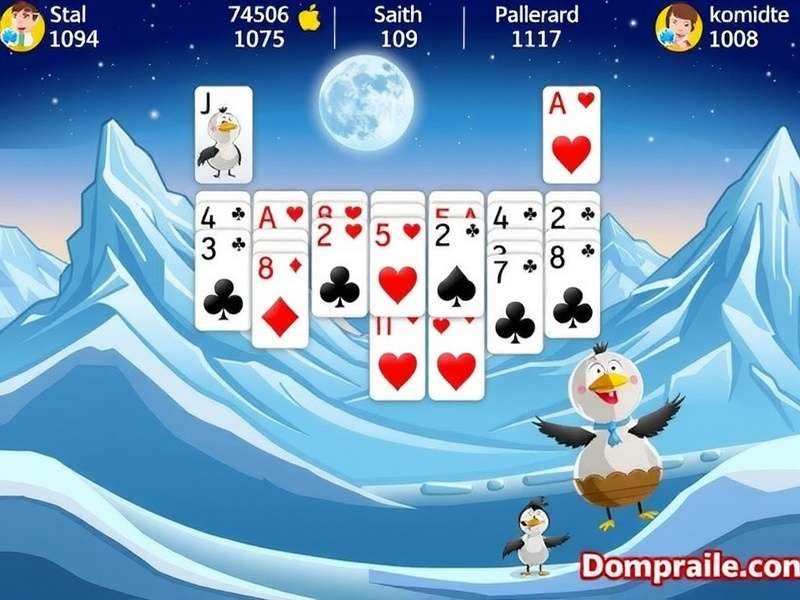 Strategic Klondike Solitaire gameplay on a wooden table