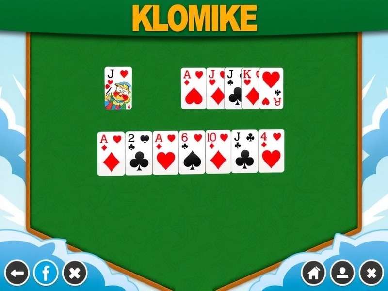 Green Felt Klondike Solitaire Game Interface