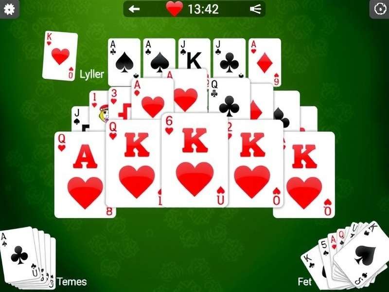Triple Klondike Solitaire rules diagram — 3-card draw, tableau, foundations