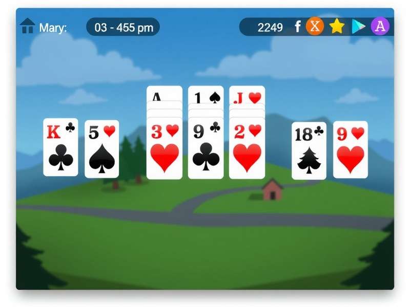 Triple Klondike Solitaire Online Free — 3-card draw solitaire game interface with green felt background