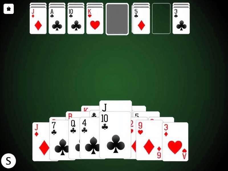 Klondike Solitaire card game rules guide for India – featuring cards, green felt, and gold accents