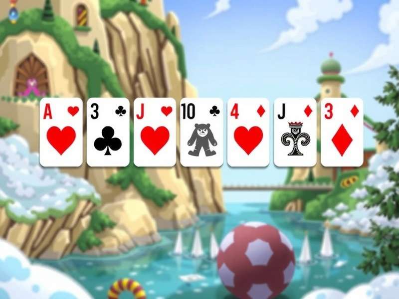 Klondike Solitaire Free 3 – Classic card game layout with tableau, stock, and foundations