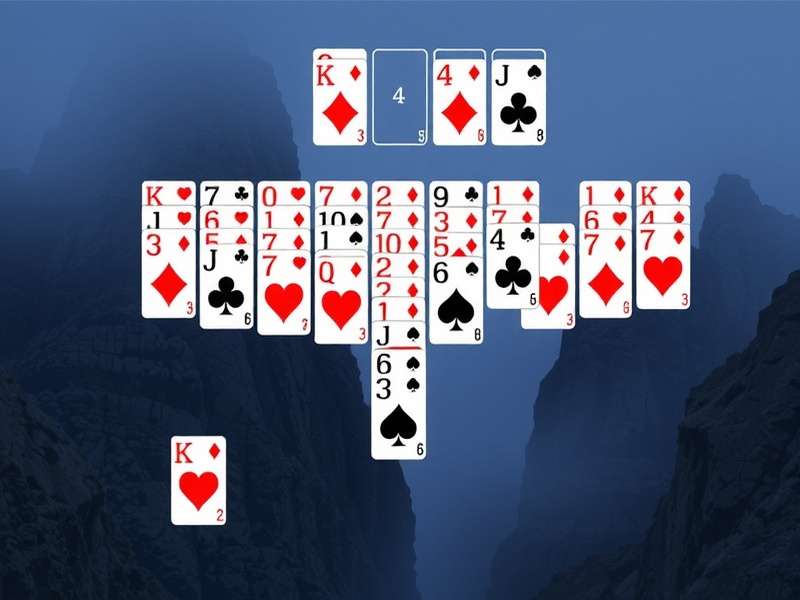 Microsoft Klondike Solitaire Turn One gameplay screenshot with green felt and golden cards