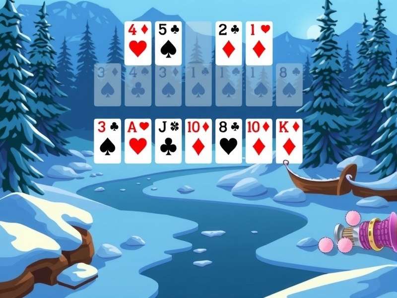 Klondike Solitaire Turn One Bliss Solitaire game setup on a wooden table in India