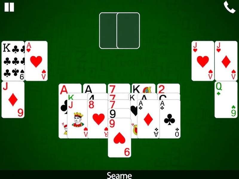Double Klondike Solitaire setup with two decks and eight foundations on a green felt table