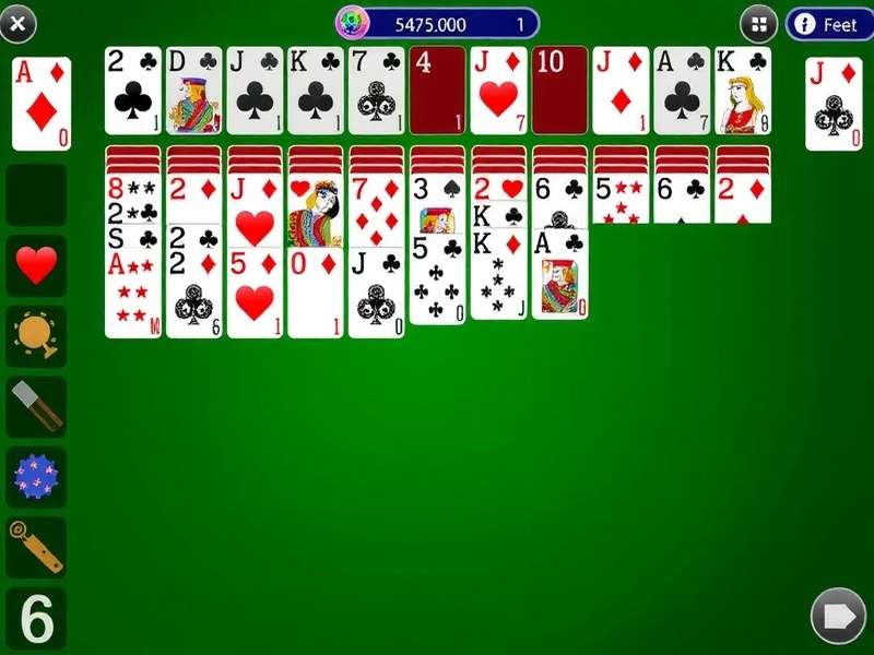 Triple Klondike Solitaire Turn One Free gameplay layout with three decks and tableau