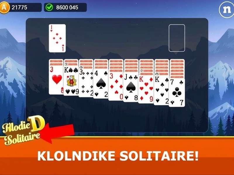 Klondike Solitaire gameplay example showing card movement between columns